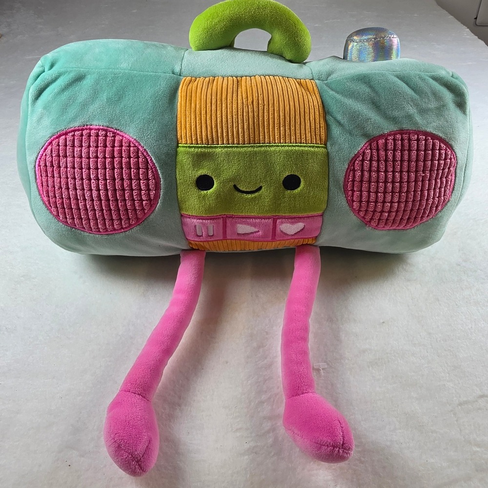Inter-American Products Retro Boombox Plush Teal Pink 14 Inch Stuffed Toy‎ 08/23
